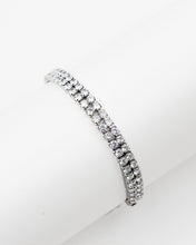 Load image into Gallery viewer, Double Decked Round Cut CZ Tennis Bracelet
