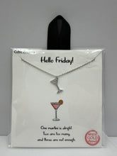 Load image into Gallery viewer, &quot;Hello Friday!&quot; White Gold Dipped Necklace
