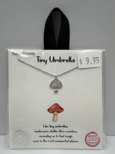 Load image into Gallery viewer, &quot;Tiny Umbrella&quot; Mushroom White Gold Dipped Necklace
