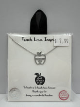 Load image into Gallery viewer, "Best Teacher" White Gold Dipped Necklace
