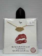Load image into Gallery viewer, &quot;Lips&quot; Gold Dipped Necklace
