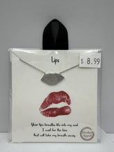Load image into Gallery viewer, &quot;Lips&quot; Rhodium Dipped Necklace
