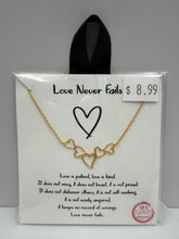 Load image into Gallery viewer, &quot;Love Never Fails&quot; Gold Dipped Necklace
