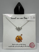 Load image into Gallery viewer, &quot;Sweet as can Bee&quot; White Gold Dipped Necklace
