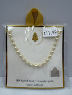 18K Gold Filled Pearl Chain Necklace