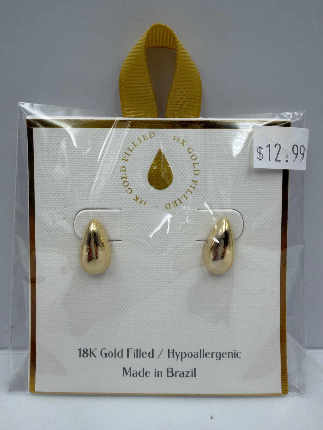 18K Gold Filled Teardrop Earrings