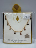 18K Gold Filled Disc Charm Necklace