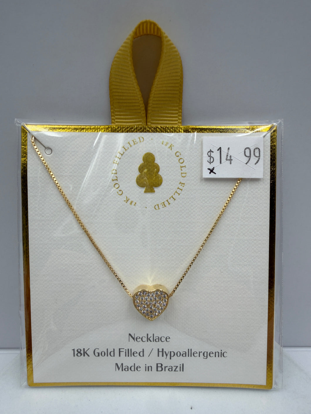 18K Gold Filled Heart Necklace