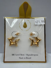 Load image into Gallery viewer, 18K Gold Filled Star Earrings
