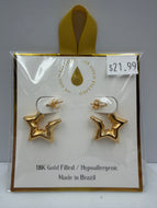 18K Gold Filled Star Earrings