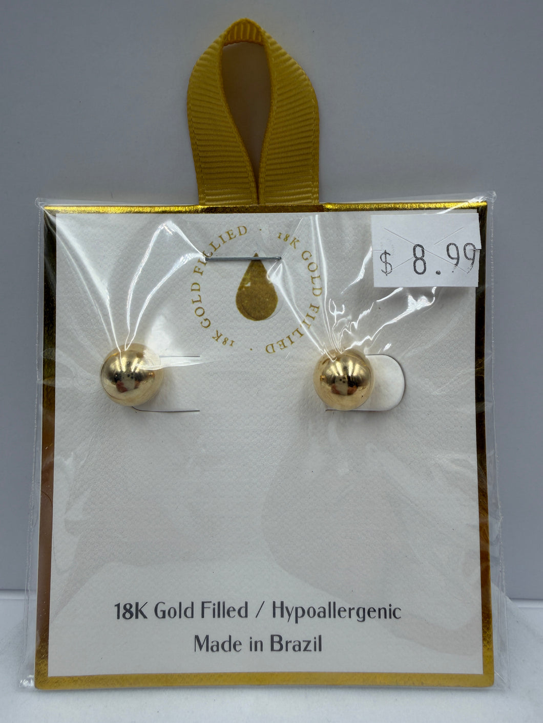 18K Gold Filled Ball Earrings