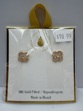 Load image into Gallery viewer, 18K Gold Filled Flower Earrings
