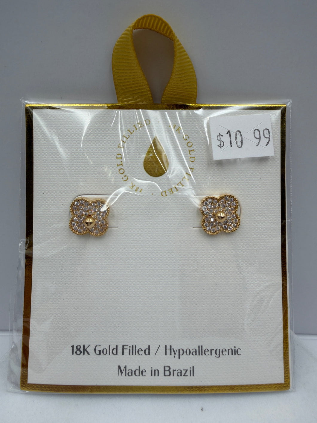 18K Gold Filled Flower Earrings