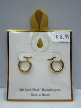 Load image into Gallery viewer, 18K Gold Filled Small Hoop Earrings
