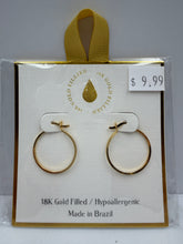 Load image into Gallery viewer, 18K Gold Filled Thin Hoop Earrings
