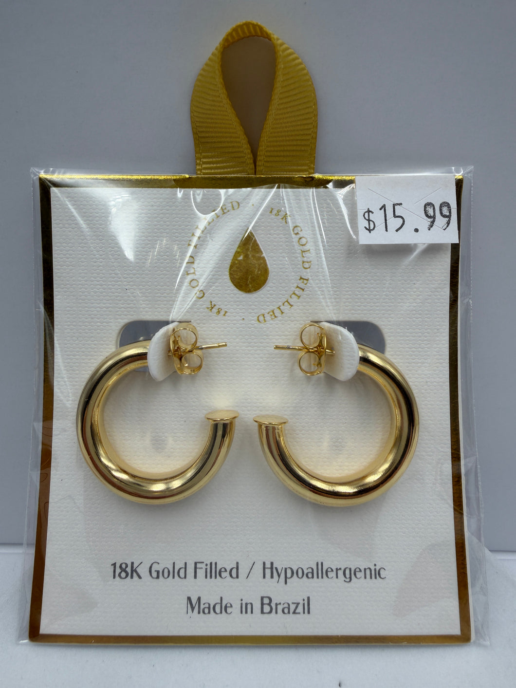 18K Gold Filled Open Hoop Earrings