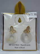 18K Gold Filled Butterfly Drop Earrings