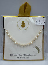 Load image into Gallery viewer, 18K Gold Filled Pearl Bracelet
