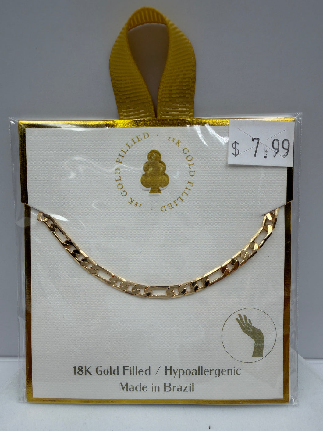 18K Gold Filled Figaro Bracelet