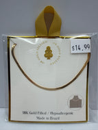 18K Gold Filled Herringbone Necklace