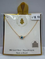 18K Gold Filled Evil Eye Necklace