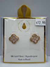 Load image into Gallery viewer, 18K Gold Filled Clover Earrings
