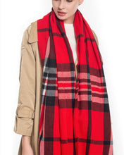 Load image into Gallery viewer, Plaid Print Winter Scarf
