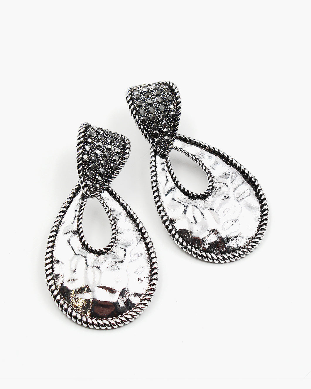 Hematite Crystal Stone Earrings