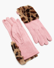 Load image into Gallery viewer, Leopard Print Faux Fur Wrist Winter Gloves

