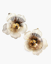 Load image into Gallery viewer, Laser Cut Metal Flower Earrings
