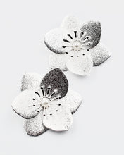 Load image into Gallery viewer, Textured Metal Flower Earrings
