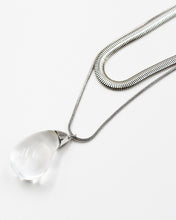 Load image into Gallery viewer, Double Layered 3D Lucite Teardrop Necklace
