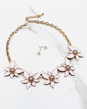 Load image into Gallery viewer, Epoxy Finished Flower Collar Necklace Set
