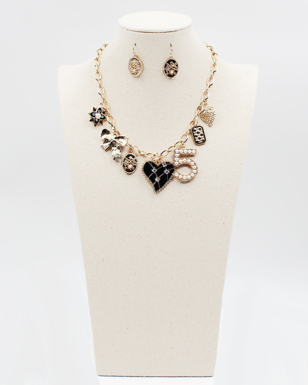 Vintage Style Assorted Charm Necklace Set