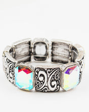 Load image into Gallery viewer, Faceted Stone &amp; Metal Stretch Bracelet
