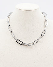 Load image into Gallery viewer, Square Link Rhodium Necklace
