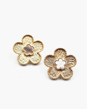 Load image into Gallery viewer, Golden Flower Stud Earrings
