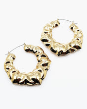 Load image into Gallery viewer, Textured Hollow Metal Statement Earrings

