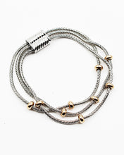 Load image into Gallery viewer, Triple Layered Two Tone Link Bracelet
