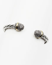 Load image into Gallery viewer, Braided Cuff Bracelet with Pave Stone Tip
