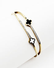 Load image into Gallery viewer, Double Deck Flower Bangle Bracelet
