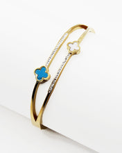 Load image into Gallery viewer, Double Deck Flower Bangle Bracelet
