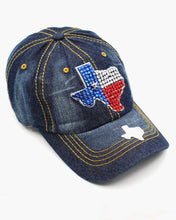 Load image into Gallery viewer, Texas Map Denim Baseball Cap
