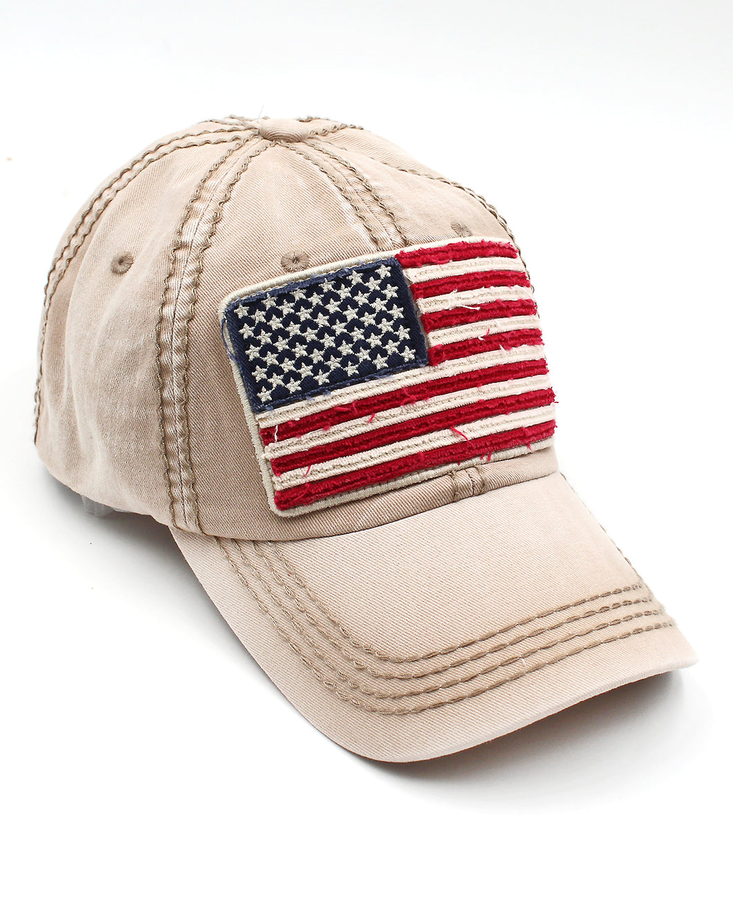 American Flag Emblem Vintage Baseball Cap