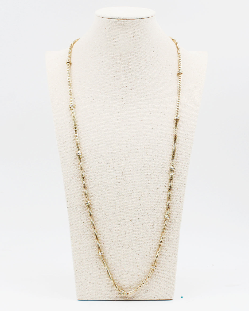 Classic Meshed Chain Long Necklace