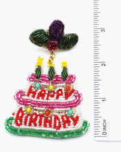 Load image into Gallery viewer, Birthday Cake Beaded Earrings
