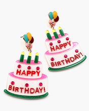 Load image into Gallery viewer, Birthday Cake Acrylic Earrings
