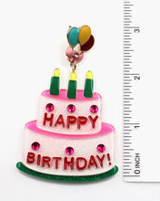 Load image into Gallery viewer, Birthday Cake Acrylic Earrings
