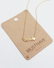 Load image into Gallery viewer, TEXAS Letter Delicate Necklace Layering Necklace
