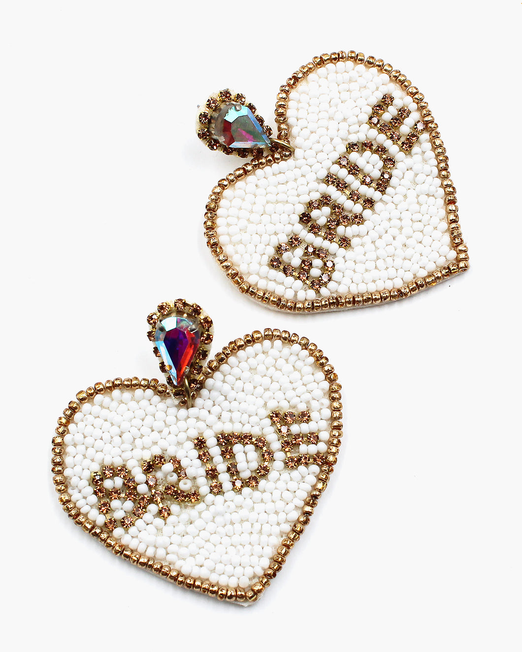 'BRIDE' Heart Earrings